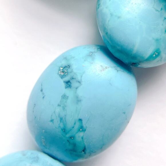 Vintage Turquoise (Reconstituted) Necklace, Southwestern Beaded Adjustable 1990s - Picture 6 of 10